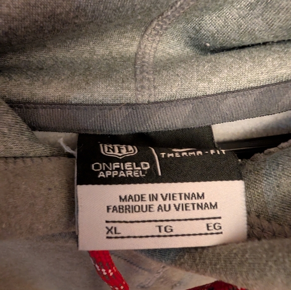 Gray Nike Tampa Bay Buccaneers Onfield Sideline Hoodie XL *RARE* - Picture 3 of 5